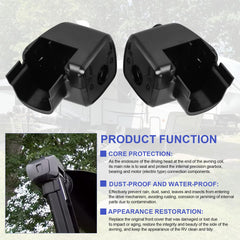doufuhua end caps installed on RV roller tube protecting the motor