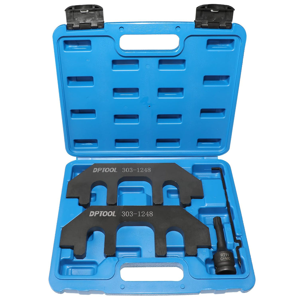 DPTOOL camshaft holding kit front packaging showing contents and fit for Ford Cyclone motors