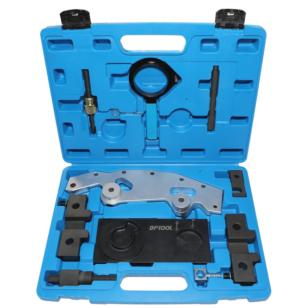 DPTOOL front view of open case showing organized timing tool set and fast access