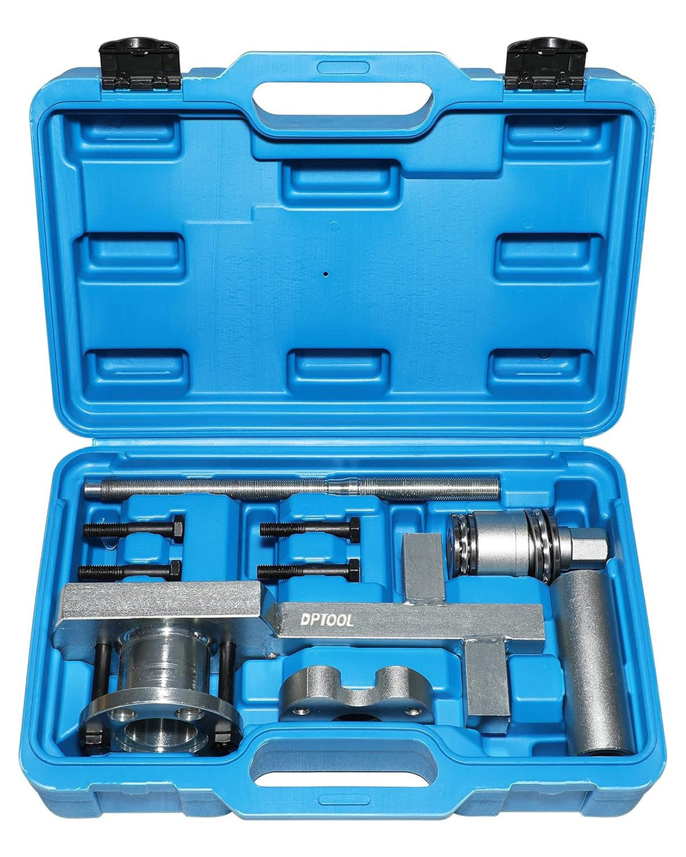 DPTOOL front packaging showing complete crank pulley toolset and confidence