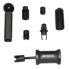 DPTOOL varied puller heads closeup for correct injector engagement