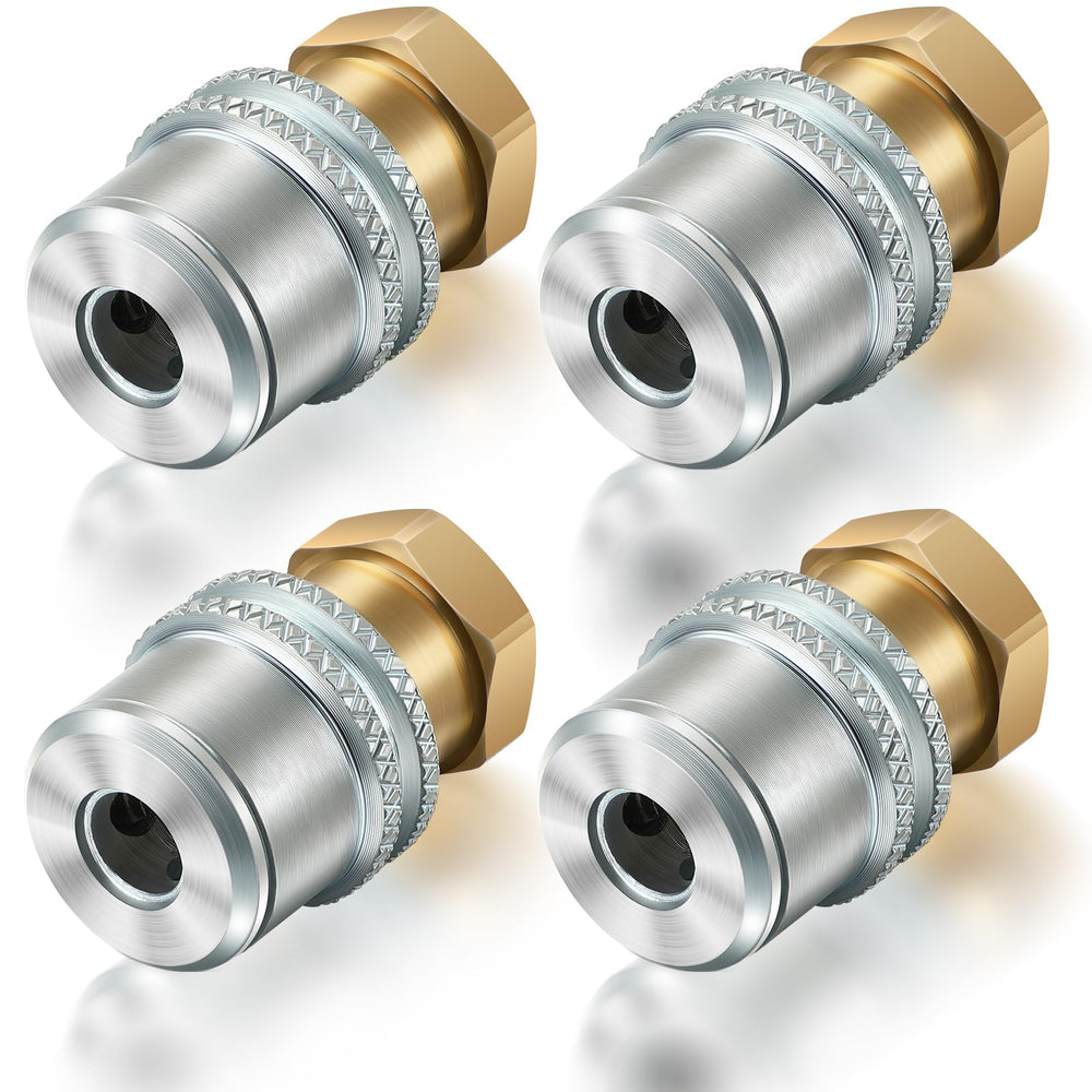 Dreyoo front view of four lock-on air chucks showing durable finish and ready-to-use convenience