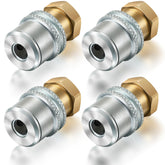 Dreyoo front view of four lock-on air chucks showing durable finish and ready-to-use convenience