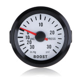 DriSentri boost gauge front view showing clear numbers and blue LED benefit readability