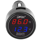 DROK front panel display showing voltage and temperature for quick checks
