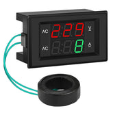 DROK front panel display showing red volts and green amps for quick readings