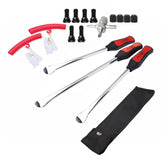 Dr.Roc complete kit laid out showing spoons rim protectors and bag for organized storage