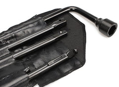 Dr.Roc open PU leather case displaying organized storage and quick roadside access