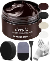 drtulz product jar front packaging showing dark brown balm benefit: easy color repair