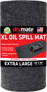 Drymate XL front view showing full 36x59 mat protecting floor