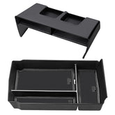 Drytuns front view of center console tray showing organized storage benefit