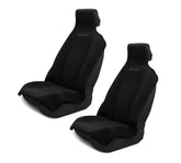 Dryva front view showing full seat coverage and sleek shadow black finish