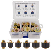 Dsnaduo front packaging showing full 14-piece kit and size range, clear organization benefit