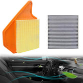 Dtomi front view of engine and cabin filter set showing both components and fitment benefit