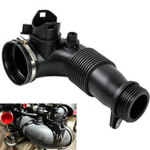 Dtomi intake hose front view showing shape and mounting benefits