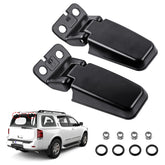 Dtomi front view of rear window hinges showing exact replacement fit and durability
