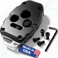 Dubbs Hardware front view of key fob shell showing precise button layout and improved durability