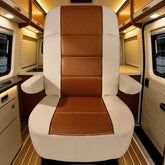 Dulepax front view covering captain chair protects seats from spills