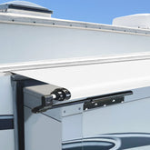 Dulepax front view of white 49x170 fabric showing full panel benefit of clean appearance