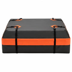 DUMOS front view rooftop bag on car roof showing capacity and weather protection