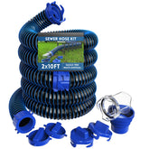 DUMPMAN front view of complete 20ft hose kit showing components for easy identification and setup