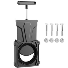DUMPMAN front view gate valve showing secure connection and easy replacement