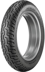 close-up of DUNLOP D404 tread pattern emphasizing water evacuation benefit