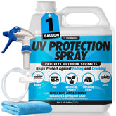 Durabasics front packaging with sprayer and towel, shows included kit benefit