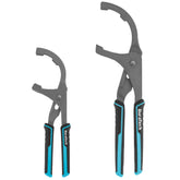 DURATECH front view of 9 and 12 inch pliers showing full tool set and benefits