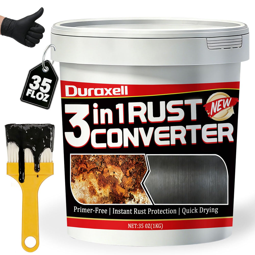 Duraxell bucket front label showing product and corrosion solution benefit