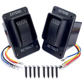 Dusledel front switch assembly showing rocker controls and harness connection for easy replacement