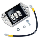 Dusledel regulator rectifier front view showing mounting points and connector, reliable fit