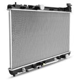 DWVO front view of complete radiator showing mounting points and benefits of direct-fit
