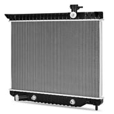 DWVO front view complete radiator showing mounting points and core, ensuring correct OEM fit