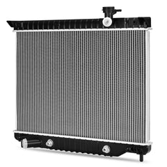 DWVO front view complete radiator showing mounting points and core, ensuring correct OEM fit