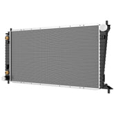 DWVO front view radiator showing factory-fit mounting points and robust construction