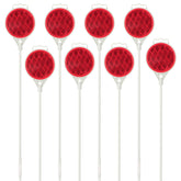 DXSIGN front view pack of eight reflectors showing clear driveway marking benefits