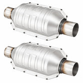 Dylannet front view of two converters showing fitment and inlet outlets