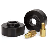 dynofit front kit parts laid out showing spacers and extenders for easy installation