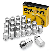 dynofit front packaging showing chrome lug nuts and clear labeling for fitment