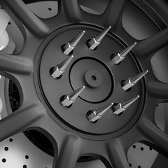dynofit lug nuts with socket key and case for secure, organized installation