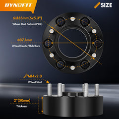 dynofit threaded M14x2.0 stud detail emphasizing strong hardware and safety benefit