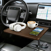 DYNVEX front view installed in cup holder showing stable workspace benefit