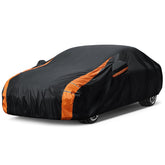 DYTARGET front view showing full sedan coverage and weather protection