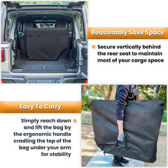 E-cowlboy ergonomic handle being carried for convenient transport