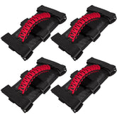 E-cowlboy front view pack of 4 red grab handles showing contents and color benefits