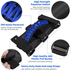E-cowlboy installed on Jeep front passenger roll bar improving entry support