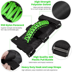 E-cowlboy installed on Jeep Wrangler roll bar, provides secure passenger support