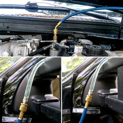E-cowlboy clear poly hose detail for visible fuel flow monitoring