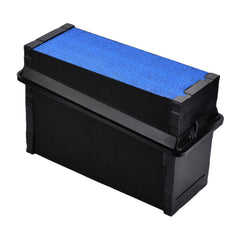 E-Gaultra front view of blue high-flow filter showing fit and ease